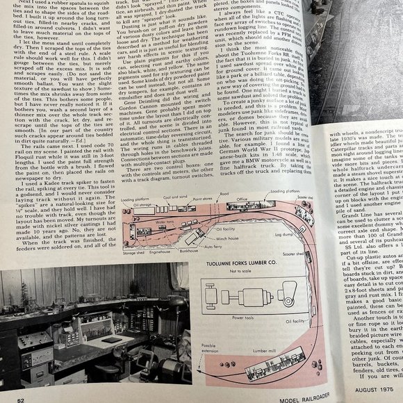 Model Railroader Magazine Back Issue u Aug 1975  Vol 42 No 8 Scratch Building on - Picture 7 of 8